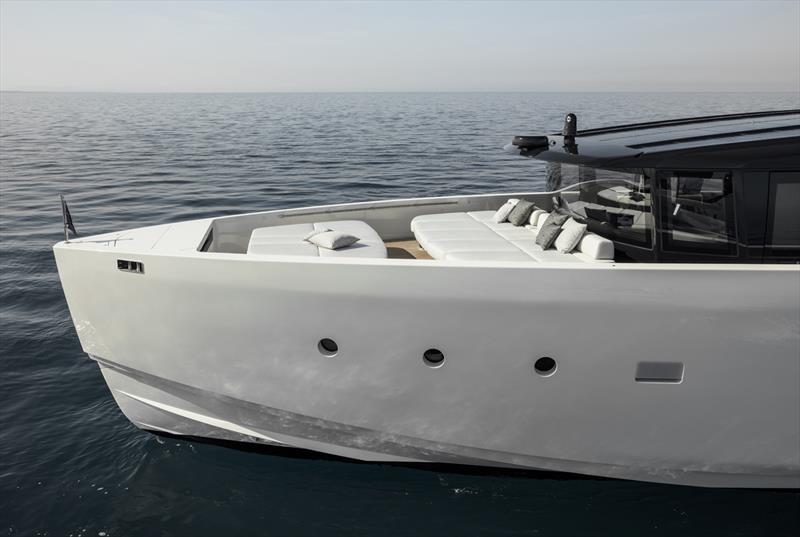 Sanlorenzo SP110 bow photo copyright Guillaume Plisson taken at  and featuring the Power boat class