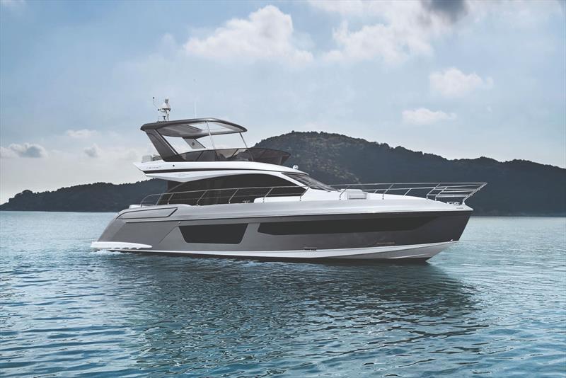 Azimut 53 Flybridge external view with hard top photo copyright Azimut Yachts taken at  and featuring the Power boat class