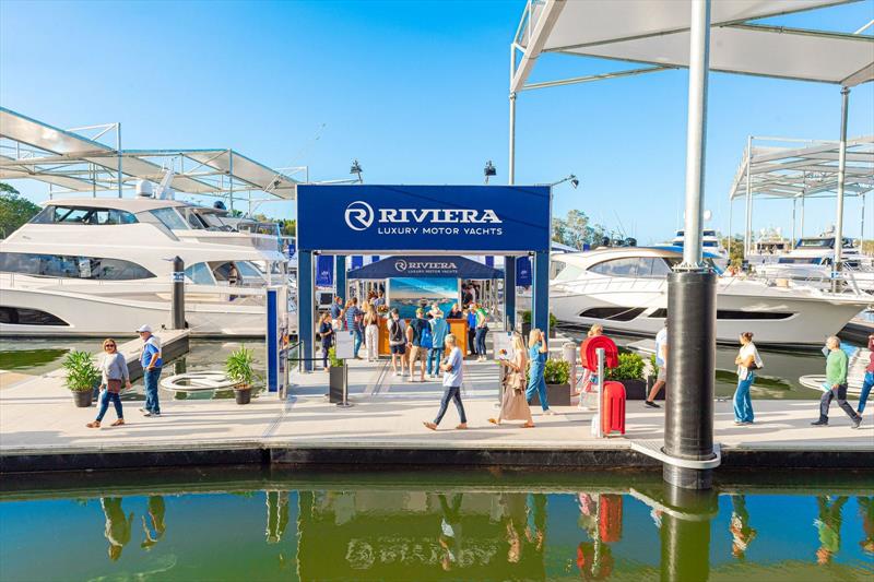 May – The Riviera 585 SUV had her world premiere at the Sanctuary Cove International Boat Show photo copyright Riviera Australia taken at  and featuring the Power boat class