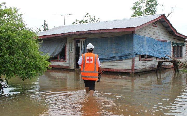 Flooding in Samoa after being hit by Cyclone Gita, yesterday photo copyright Radio NZ taken at  and featuring the  class