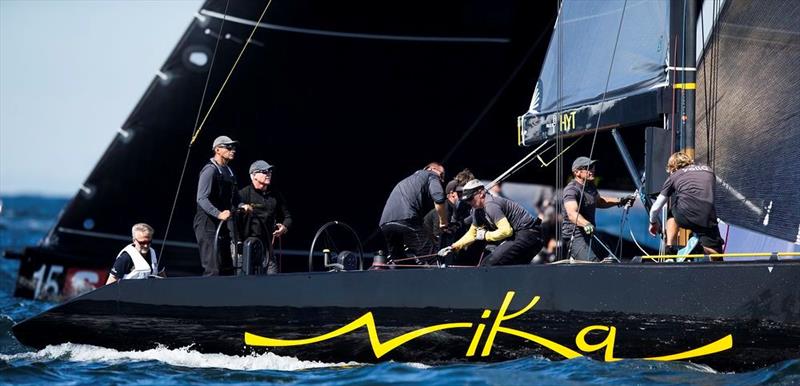 Vladimir Prosikhin at the helm of Team Nika, winners of  day 1 of the RC44 Marstrand World Championship photo copyright Pedro Martinez / Martinez Studio taken at  and featuring the RC44 class