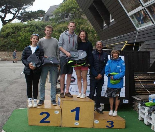 Podium in the RS200 Salcombe Gin Eurocup at Carnac photo copyright YC Carnac taken at Yacht Club de Carnac and featuring the RS200 class
