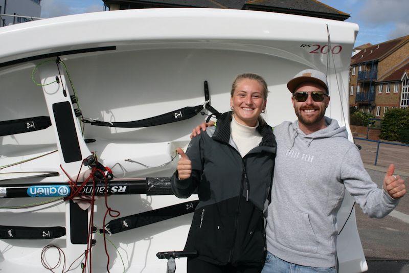 Luke Patience, reigning Endeavour champion, and Faye Chatterton looking forward to top class competition - 61st Endeavour Trophy photo copyright Sue Pelling taken at Royal Corinthian Yacht Club, Burnham and featuring the RS200 class