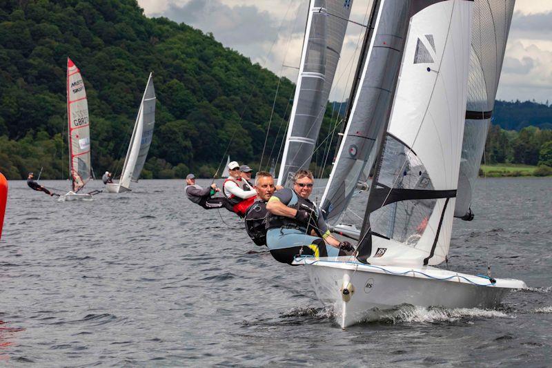 Richard Catchpole and Gary Coop lead the second race - Lord Birkett Memorial Trophy at Ullswater photo copyright Tim Olin / www.olinphoto.co.uk taken at Ullswater Yacht Club and featuring the RS400 class