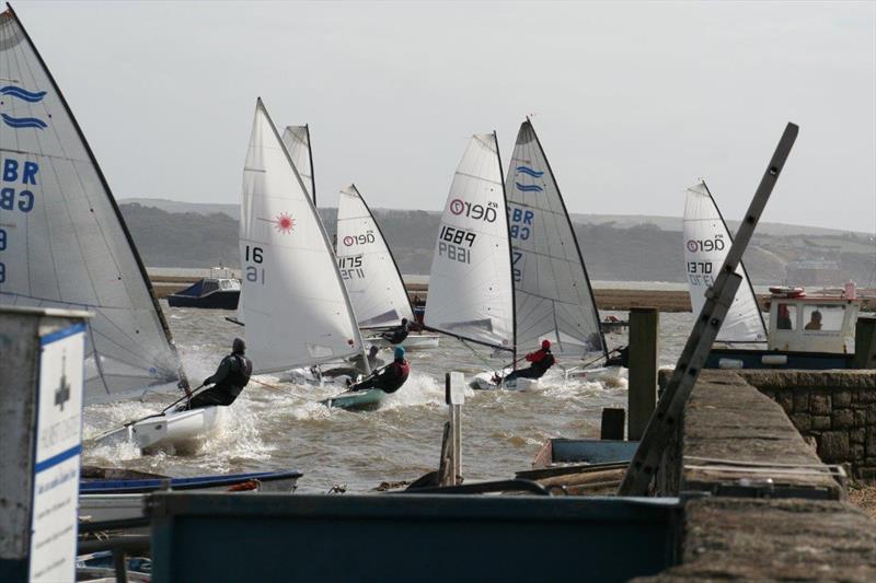 Heading into the first corner from the Keyhaven Quay start line during the Keyhaven Easter Regatta photo copyright Neil Hardie taken at Keyhaven Yacht Club and featuring the  class