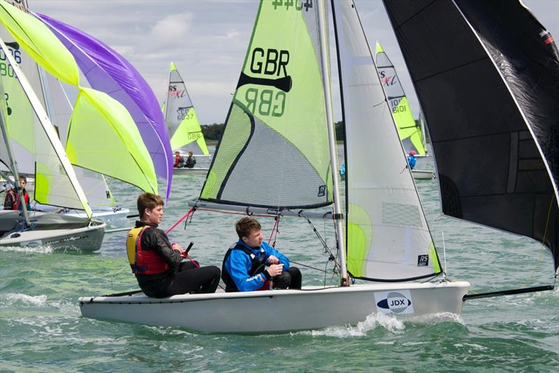 JDX Consulting Junior Schools Championships 2015 at Itchenor photo copyright Mary Pudney taken at Itchenor Sailing Club and featuring the RS Feva class