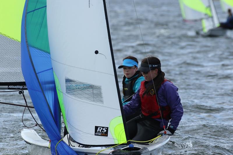 Mya & Emilia during the RS Feva Inlands at Draycote Water photo copyright Steve Angell taken at Draycote Water Sailing Club and featuring the RS Feva class