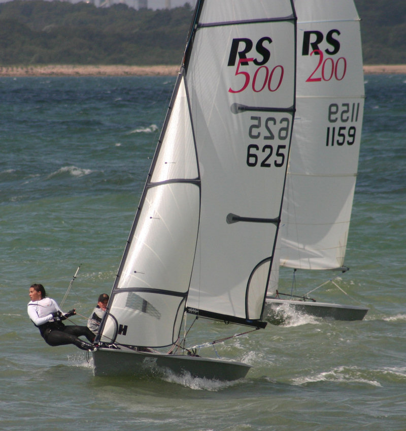 Action from Cowes Dinghy Week photo copyright Brian Augustus / www.sailingimages.co.uk taken at Gurnard Sailing Club and featuring the RS500 class