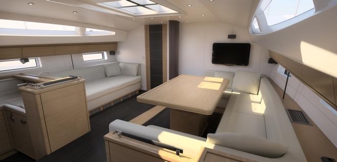 The Andrew Winch designed interior of the Jeanneau 64 © Jeanneau Media