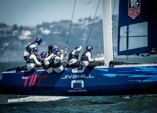 Team Tilt in action at the Red Bull Youth America’s Cup © Loris von Siebenthal/Team Tilt Sailing