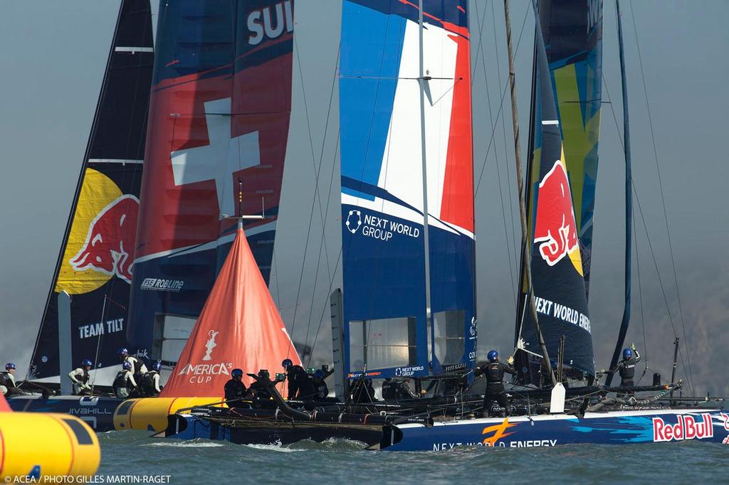 27/08/2013 - San Francisco (USA,CA) - 34th America's Cup - Red Bull Youth America's Cup Official Training 1 photo copyright ACEA - Photo Gilles Martin-Raget http://photo.americascup.com/ taken at  and featuring the  class