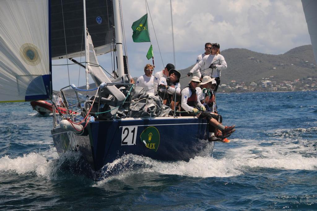 El Ocaso leads the pack downwind in the St. Thomas International Regatta. photo copyright Dean Barnes taken at  and featuring the  class