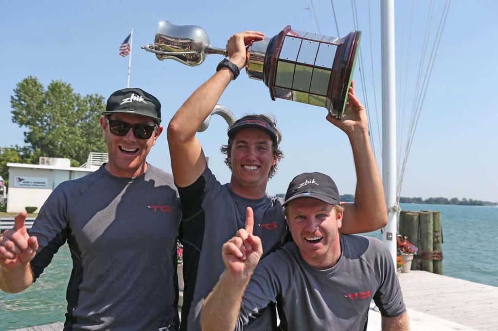 2013 Detroit Cup - Gilmour and team with the Cup photo copyright Isao Toyama taken at  and featuring the  class