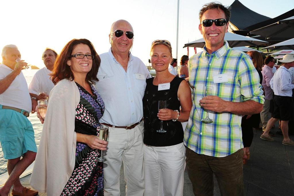 Denny Dixon, Rob Mundle and Helena Darvelid, Paul Larson, Audi Hamilton Island Race Week welcome cocktail party photo copyright Belinda Rolland taken at  and featuring the  class