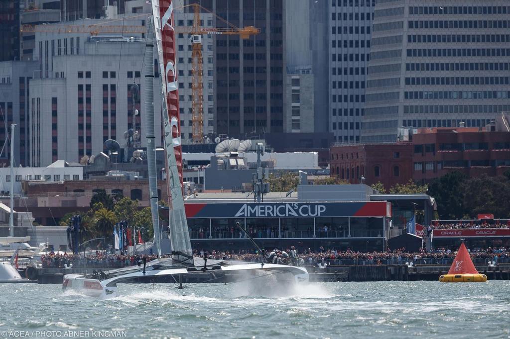 09/08/2013 - San Francisco (USA CA) - 34th America's Cup - LVC Semi-Finals Race 3; Artemis vs Luna Rossa photo copyright ACEA / Photo Abner Kingman http://photo.americascup.com taken at  and featuring the  class