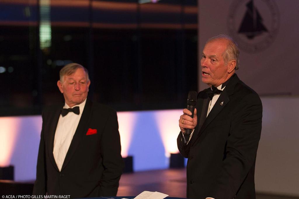 America’s Cup Hall of Fame - Bob Fisher and Gary Jobson photo copyright ACEA - Photo Gilles Martin-Raget http://photo.americascup.com/ taken at  and featuring the  class