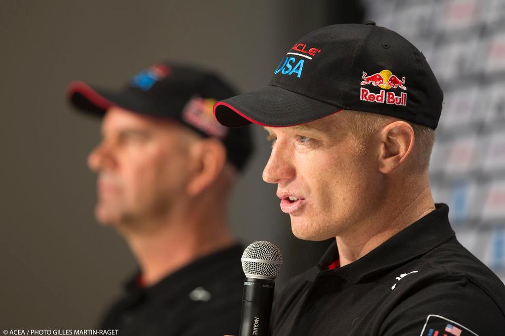 34th America’s Cup - Final Match - Opening Press conference - James Spithill (Oracle Team USA) photo copyright ACEA - Photo Gilles Martin-Raget http://photo.americascup.com/ taken at  and featuring the  class