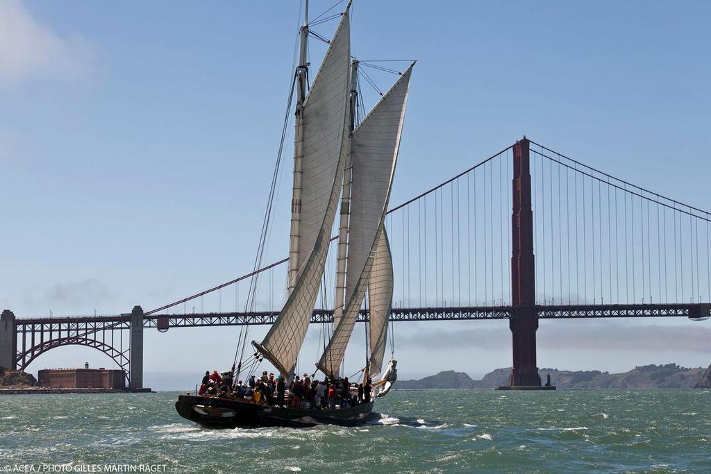 34th America's Cup -  America schooner replica sails in San Francisco Bay photo copyright ACEA - Photo Gilles Martin-Raget http://photo.americascup.com/ taken at  and featuring the  class