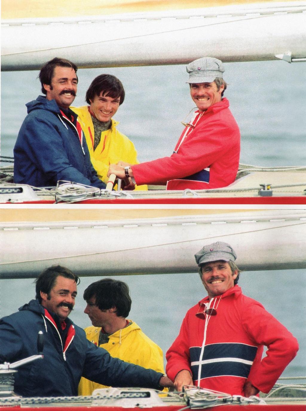 Dennis Conner (left) Robbie Doyle (centre) and Ted Turner on board Mariner - 1974 America’s Cup © Paul Darling Photography Maritime Productions www.sail-world.com/nz