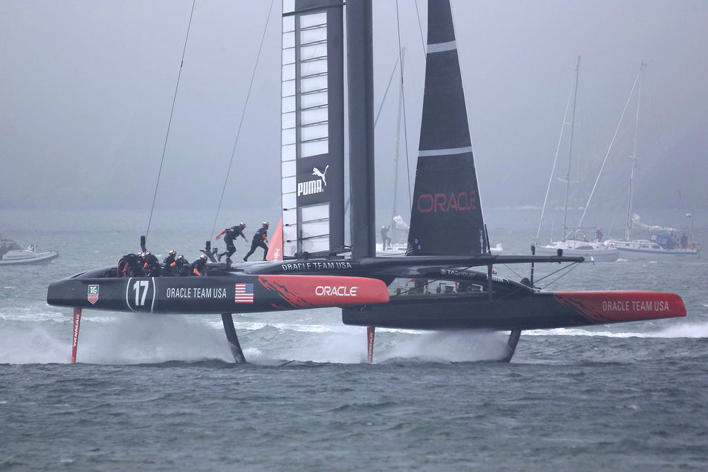 Oracle Team USA foiling - 34th America’s Cup © Chuck Lantz http://www.ChuckLantz.com