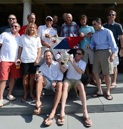 The victorious St. Francis Yacht Club with the Hinman Masters Trophy © Stuart Streuli
