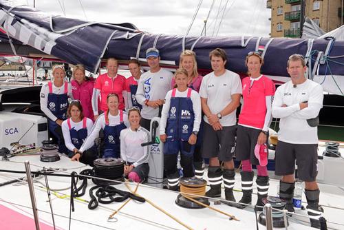 Team SCA at the start of the Rolex Fastnet Race 2013 Sunday August 11 2013 ©  Rick Tomlinson http://www.rick-tomlinson.com