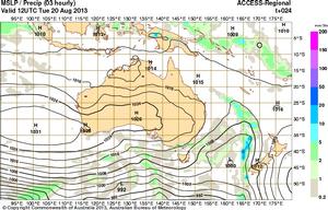 Forecast chart for 10pm 20th August - Audi Hamilton Island Race Week 2013 photo copyright SW taken at  and featuring the  class
