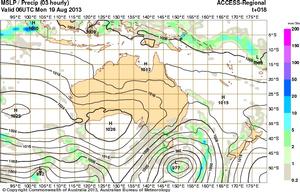 Forecast chart for 4pm 19th August - Audi Hamilton Island Race Week 2013 photo copyright SW taken at  and featuring the  class