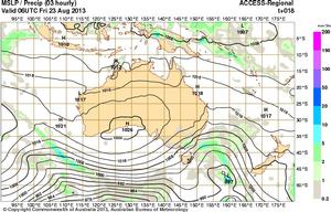 Forecast chart for 4pm 23rd August - Audi Hamilton Island Race Week 2013 photo copyright SW taken at  and featuring the  class