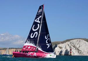 Team SCA at the start of the Rolex Fastnet Race 2013 Sunday August 11 2013 photo copyright  Rick Tomlinson http://www.rick-tomlinson.com taken at  and featuring the  class