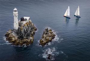 Searching for wind on approach to the Fastnet Rock - 2013 Rolex Fastnet Race photo copyright  Rolex/ Kurt Arrigo http://www.regattanews.com taken at  and featuring the  class