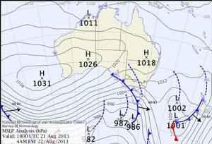 surface chart 22nd August - Audi Hamilton Island Race Week 2013 photo copyright SW taken at  and featuring the  class