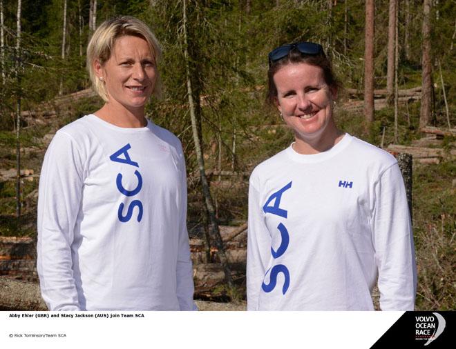 Abby Ehler (GBR) and Stacy Jackson (AUS) join Team SCA for the 2014-15 Volvo Ocean Race © Rick Tomlinson / Team SCA