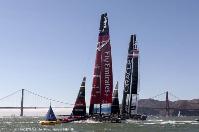 Oracle team USA in action at the 2013 34th America’s cup © Oracle team racing