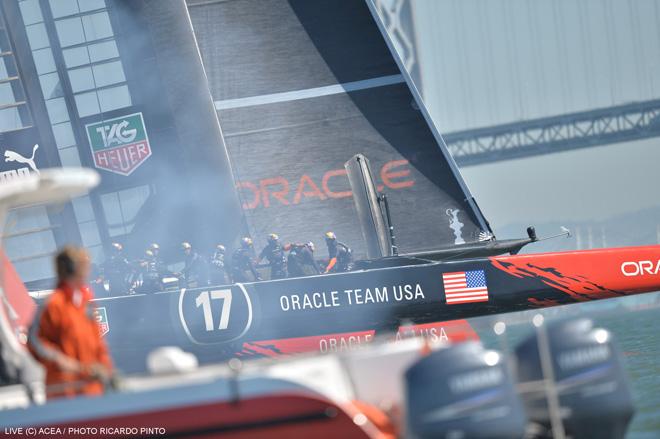 19/09/2013 - San Francisco (USA,CA) - 34th America’s Cup - Oracle Team USA vs Emirates Team New Zealand, Race Day 9 © ACEA / Ricardo Pinto http://photo.americascup.com/