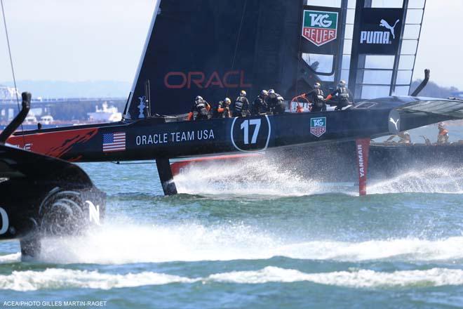 12/09/2013 - San Francisco (USA,CA) - 34th America’s Cup - ORACLE Team USA vs Emirates Team New Zealand, Race Day 4 © ACEA - Photo Gilles Martin-Raget http://photo.americascup.com/
