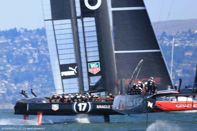 12/09/2013 - San Francisco (USA,CA) - 34th America’s Cup - ORACLE Team USA vs Emirates Team New Zealand, Race Day 4 © ACEA - Photo Gilles Martin-Raget http://photo.americascup.com/