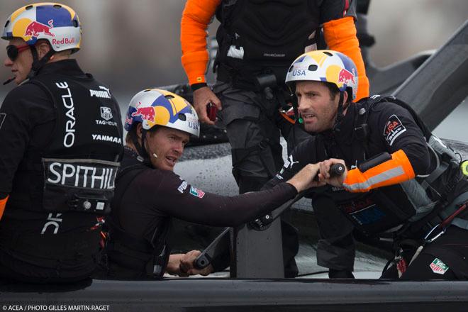 Oracle Team USA’s all star afterguard, Spithill (AUS), Slingsby (AUS) and Ainslie (GBR) © ACEA - Photo Gilles Martin-Raget http://photo.americascup.com/