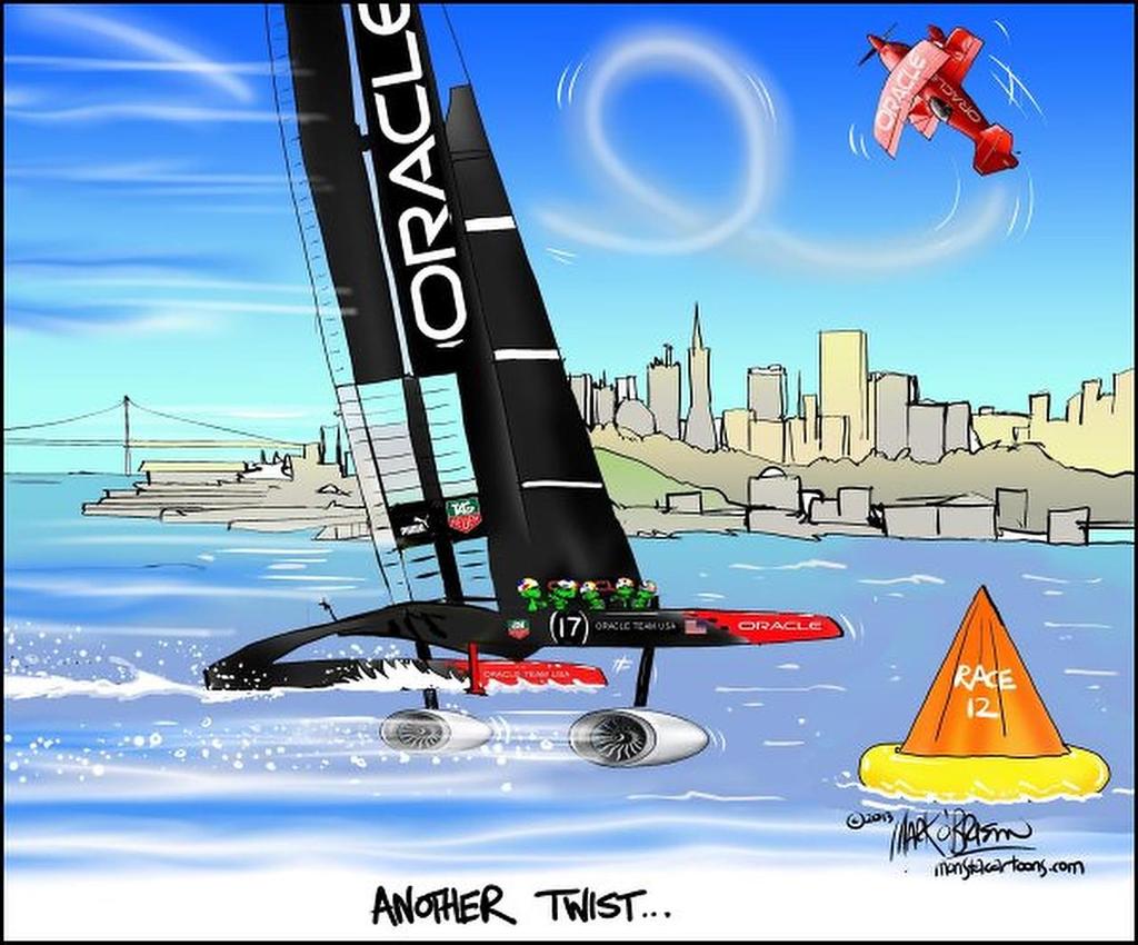Another Twist - Day 9. America’s Cup 34 - Oracle live to fight another day photo copyright Monsta http://www.monsta.co.nz taken at  and featuring the  class