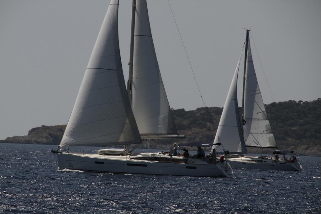Racing on the flat water off the Turkish coast - Turkey Lycian Coat Rally photo copyright Maggie Joyce taken at  and featuring the  class