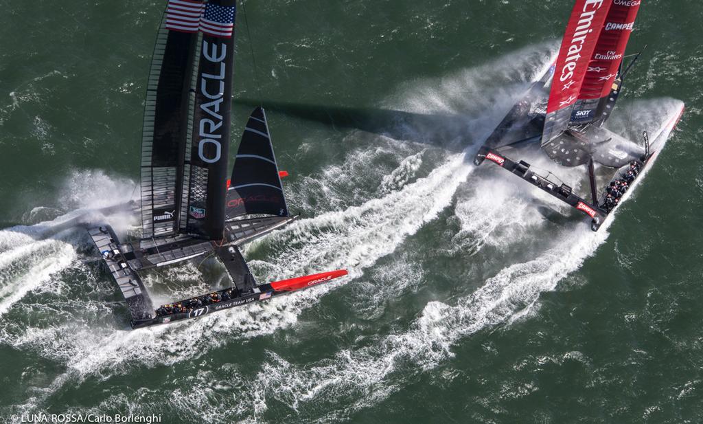 America’s Cup Final 5 Emirates Team New Zealand vs Oracle Team USA<br />
 © Carlo Borlenghi/Luna Rossa http://www.lunarossachallenge.com