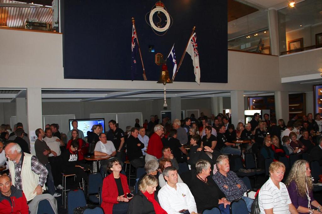America&rsquo;s Cup Day 9 Royal New Zealand Yacht Squadron - fans gather 30 minutes before the start of racing photo copyright Richard Gladwell www.photosport.co.nz taken at  and featuring the  class