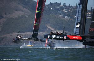 19/09/2013 - San Francisco (USA,CA) - 34th America's Cup - Oracle Team USA vs Emirates Team New Zealand, Race Day 9 photo copyright ACEA / Photo Abner Kingman http://photo.americascup.com taken at  and featuring the  class