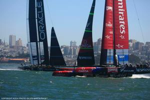 18/09/2013 - San Francisco (USA,CA) - 34th America's Cup - ORACLE Team USA vs Emirates Team New Zealand, Race Day 8 photo copyright ACEA - Photo Gilles Martin-Raget http://photo.americascup.com/ taken at  and featuring the  class