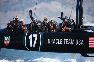 19/09/2013 - San Francisco (USA,CA) - 34th America's Cup - Oracle Team USA vs Emirates Team New Zealand, Race Day 9 photo copyright ACEA - Photo Gilles Martin-Raget http://photo.americascup.com/ taken at  and featuring the  class