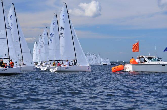 Fleet in action at the  J/70 North American Championship day 1 © J/70 Class Association
