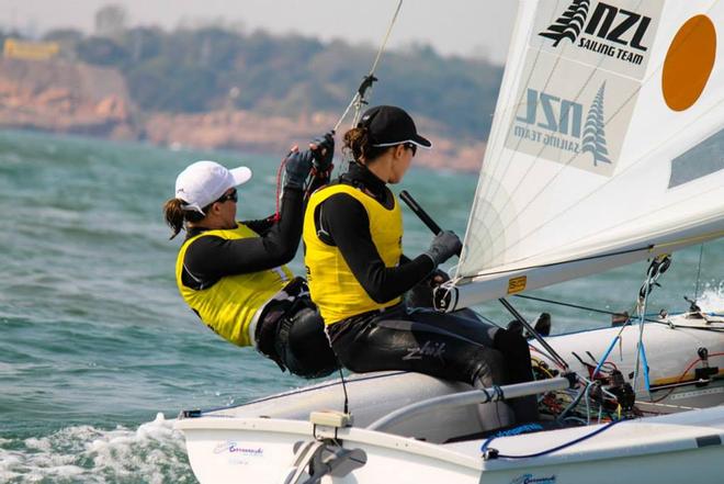 Jo Aleh and Polly Powrie - ISAF World Cup, Qingdao © Yachting New Zealand