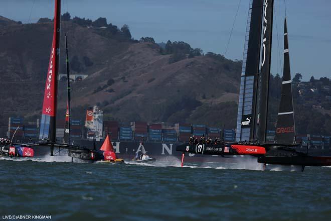 22/09/2013 - San Francisco (USA,CA) - 34th America’s Cup - Oracle Team USA vs Emirates Team New Zealand, Race Day 12 © ACEA / Photo Abner Kingman http://photo.americascup.com