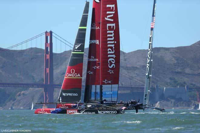 23/09/2013 - San Francisco (USA,CA) - 34th America’s Cup - Oracle Team USA vs Emirates Team New Zealand, Race Day 13 © ACEA / Photo Abner Kingman http://photo.americascup.com