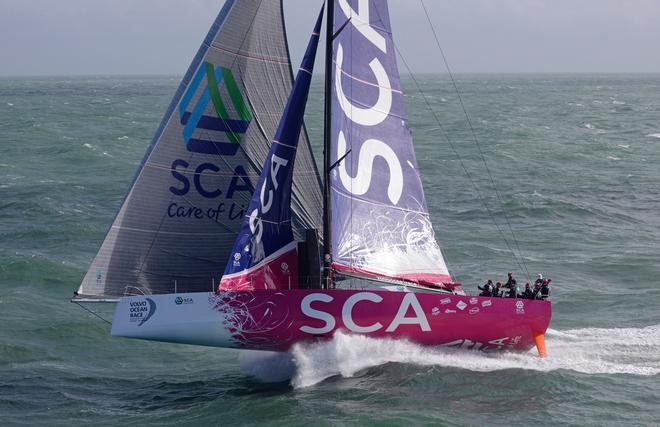 October 4 2013 - Team SCA sailing trials in the English Channel © Rick Tomlinson/Volvo Ocean Race http://www.volvooceanrace.com